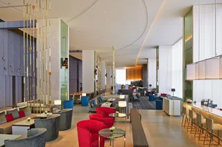 Spacious lobby lounge