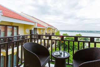 Balcony with river view