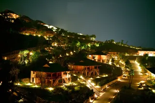 At night