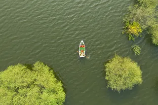 Boating on the dam