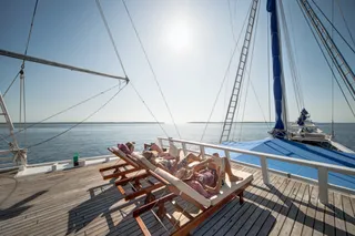 Relaxing on board