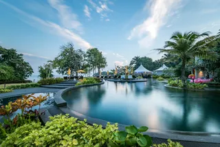 One of the two main swimming pools