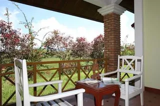 Private balcony with garden views