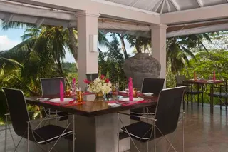 Open air dining pavilion