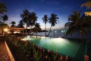 Pool at night