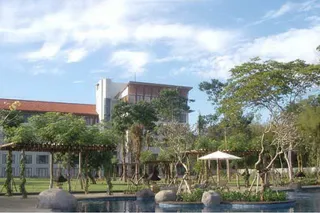 Set in tropical gardens