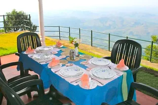 As well as the communal dining area guests can dine in private and take in the view!