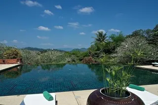 The freshwater swimming pool stops dramatically on the cliff edge