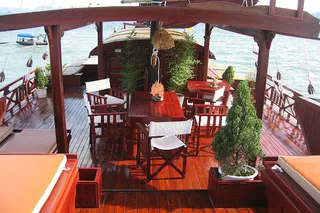 Dining on deck