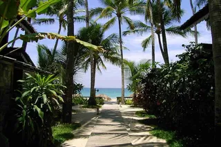 Views down to the beach