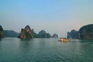 The Dragon's Pearl cruising Halong Bay