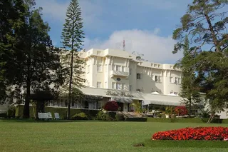 The grand lawns that front Dalat Palace