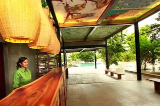 The hotel reception area