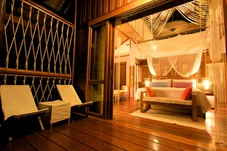 Bedroom in the floating villa