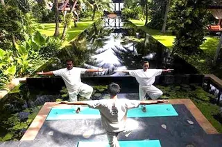 Yoga in the garden
