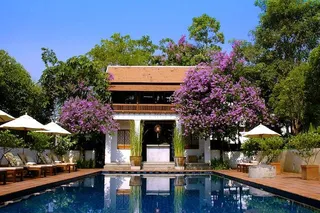 The tranquil swimming pool where drinks and light snacks are served pool-side throughout the day.