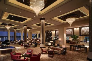 Hotel lobby & reception area