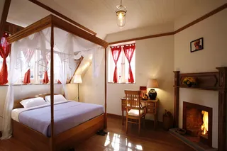 Each room at the resort has an open chimney and en-suite bathroom