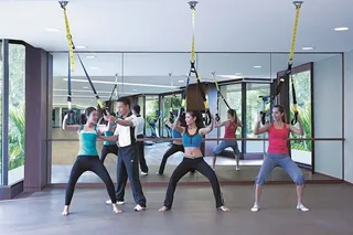 A fully equipped gym & fitness classes are available