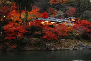 The Autumn colours surrounding Hoshinoya