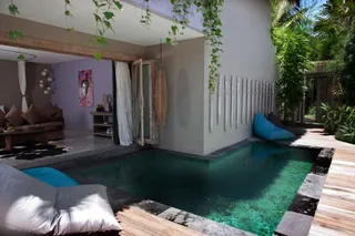 Private pool deck and garden