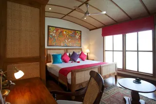 Bright cabin interiors