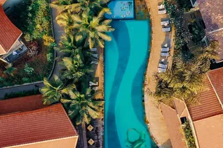 Aerial view of pool