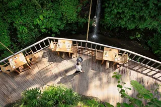 Outdoor dining area