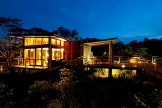 At night