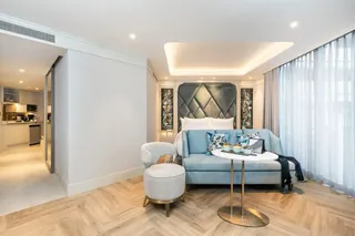 Living space in room